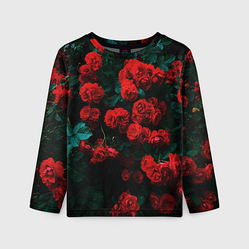 Детский лонгслив Розы / 3D-принт – фото 1