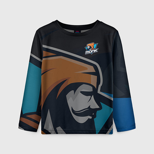 Детский лонгслив Форма Monk / 3D-принт – фото 1