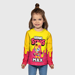 Лонгслив детский BRAWL STARS MAX, цвет: 3D-принт — фото 2