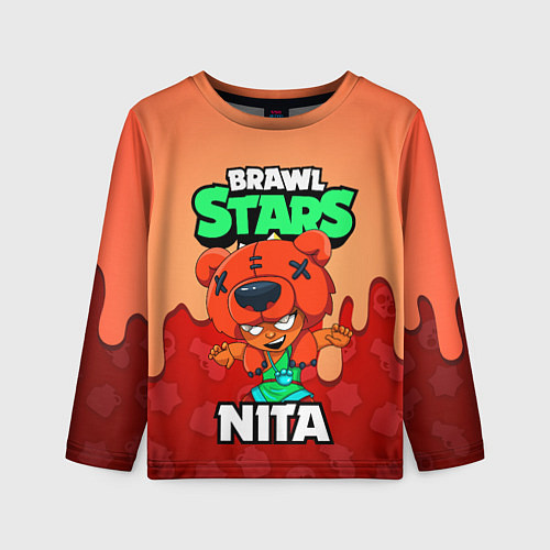 Детский лонгслив BRAWL STARS NITA / 3D-принт – фото 1