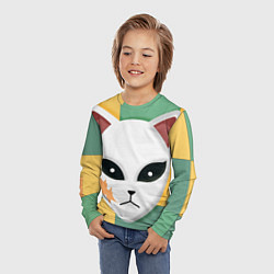 Лонгслив детский Лисья маска Сабито, цвет: 3D-принт — фото 2