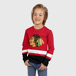 Лонгслив детский Chicago Blackhawks, цвет: 3D-принт — фото 2