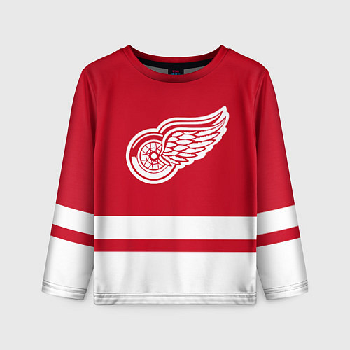 Детский лонгслив Детройт Ред Уингз / 3D-принт – фото 1