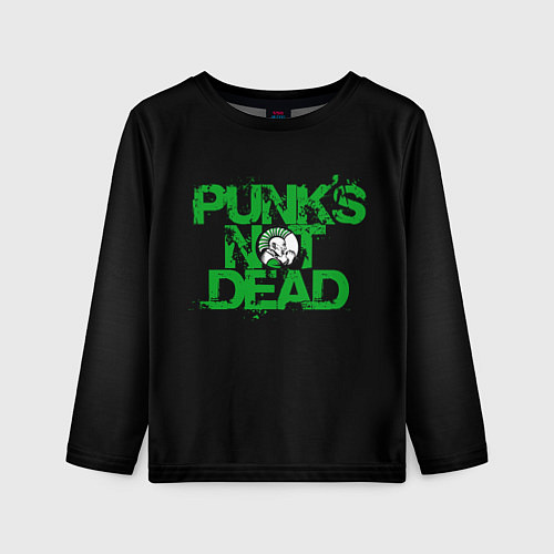 Детский лонгслив Punks Not Dead / 3D-принт – фото 1