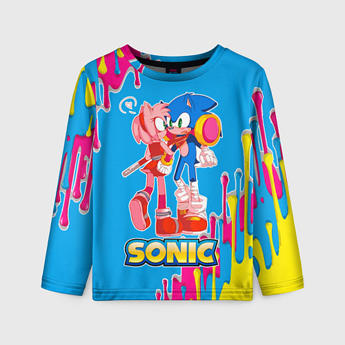 Детский лонгслив Sonic / 3D-принт – фото 1