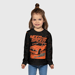 Лонгслив детский Need for Speed, цвет: 3D-принт — фото 2