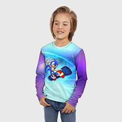 Лонгслив детский Соник, цвет: 3D-принт — фото 2