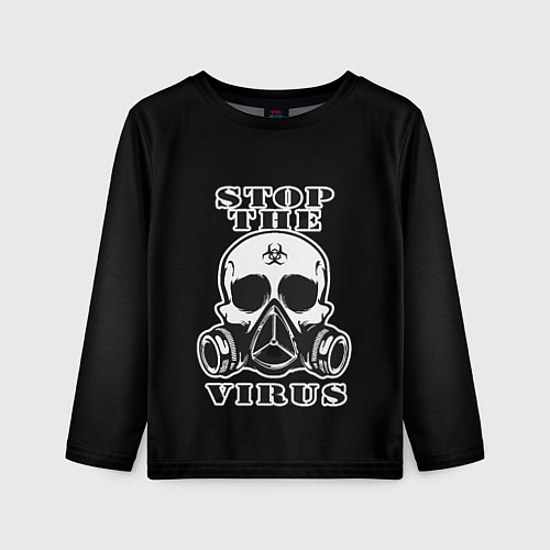 Детский лонгслив Stop The Virus / 3D-принт – фото 1