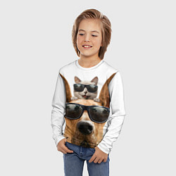 Лонгслив детский Блатные животные, цвет: 3D-принт — фото 2