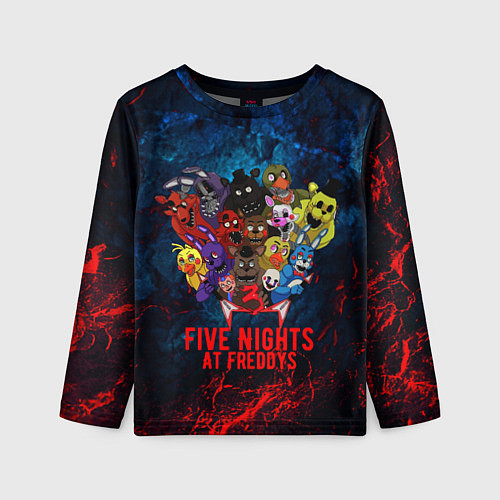 Детский лонгслив Five Nights At Freddys / 3D-принт – фото 1
