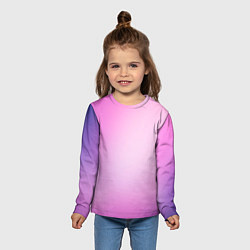 Лонгслив детский Нежный фиолет, цвет: 3D-принт — фото 2