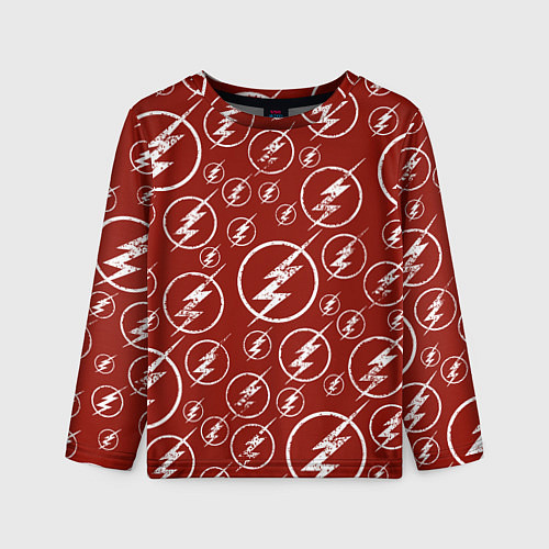 Детский лонгслив The Flash Logo Pattern / 3D-принт – фото 1