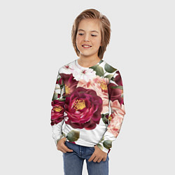 Лонгслив детский Розы, цвет: 3D-принт — фото 2