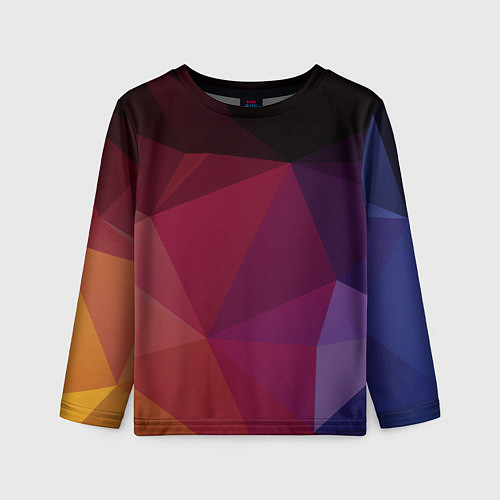 Детский лонгслив Полигональный фон / 3D-принт – фото 1