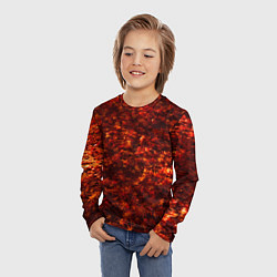 Лонгслив детский Лиственной покров, цвет: 3D-принт — фото 2