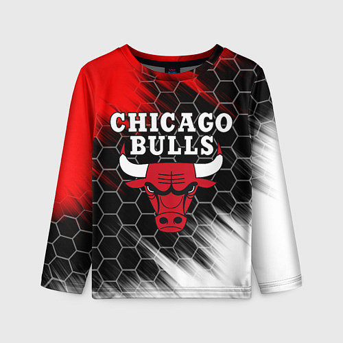 Детский лонгслив CHICAGO BULLS / 3D-принт – фото 1