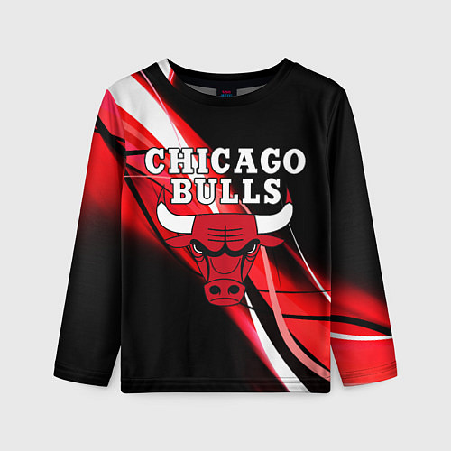 Детский лонгслив CHICAGO BULLS / 3D-принт – фото 1