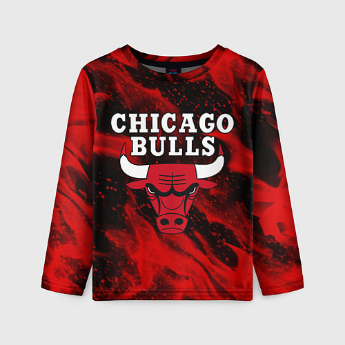 Детский лонгслив CHICAGO BULLS / 3D-принт – фото 1