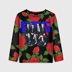 Детский лонгслив BTS Roses Black