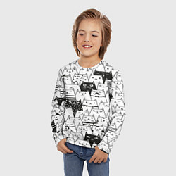 Лонгслив детский КОТЫ WHITE, цвет: 3D-принт — фото 2