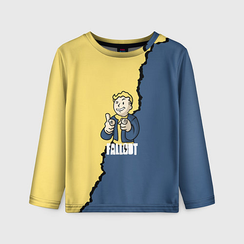 Детский лонгслив Fallout logo boy / 3D-принт – фото 1