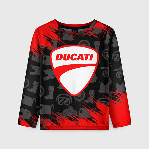 Детский лонгслив DUCATI 2 / 3D-принт – фото 1