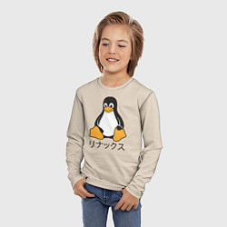 Лонгслив детский Linux, цвет: 3D-принт — фото 2
