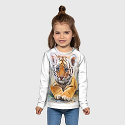Лонгслив детский Tiger Art, цвет: 3D-принт — фото 2