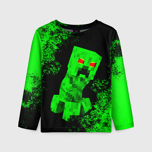 Детский лонгслив MINECRAFT CREEPER / 3D-принт – фото 1