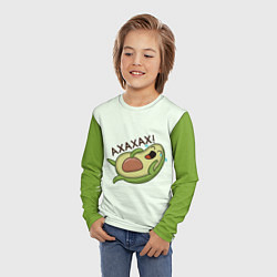 Лонгслив детский Авокадо, цвет: 3D-принт — фото 2