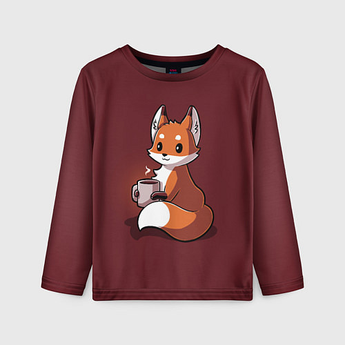 Детский лонгслив Кофе любят не только люди / 3D-принт – фото 1