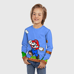 Лонгслив детский Mario, цвет: 3D-принт — фото 2