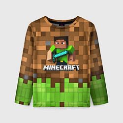 Лонгслив детский Minecraft logo heroes, цвет: 3D-принт