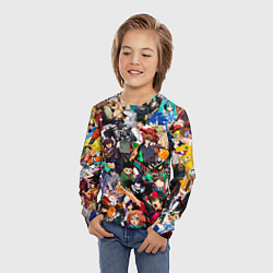 Лонгслив детский Аниме персонажи, цвет: 3D-принт — фото 2