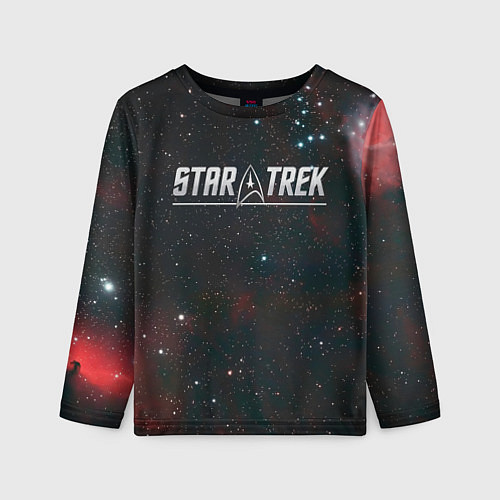 Детский лонгслив Startrek iron logo and space / 3D-принт – фото 1