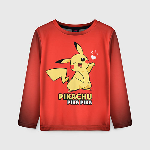 Детский лонгслив Pikachu Pika Pika / 3D-принт – фото 1