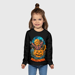 Лонгслив детский Happy Halloween, цвет: 3D-принт — фото 2