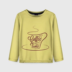 Детский лонгслив Время пить кофе