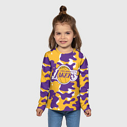 Лонгслив детский LA LAKERS ЛЕЙКЕРС, цвет: 3D-принт — фото 2