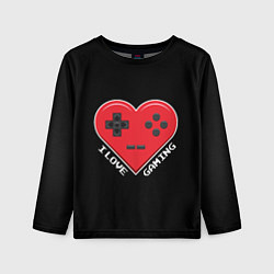 Лонгслив детский I Love Gaming, цвет: 3D-принт