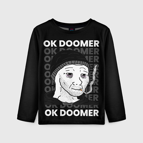 Детский лонгслив OK DOOMER / 3D-принт – фото 1
