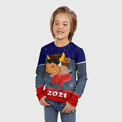 Лонгслив детский Бычара 2021, цвет: 3D-принт — фото 2