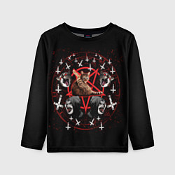 Детский лонгслив Satanic Cat