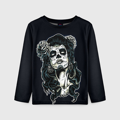 Детский лонгслив Санта Муэрте / 3D-принт – фото 1