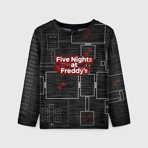 Детский лонгслив Five Nights At Freddy / 3D-принт – фото 1