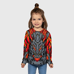 Лонгслив детский Механический дракон, цвет: 3D-принт — фото 2