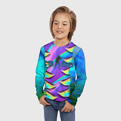 Лонгслив детский CS GO blue gem 2, цвет: 3D-принт — фото 2