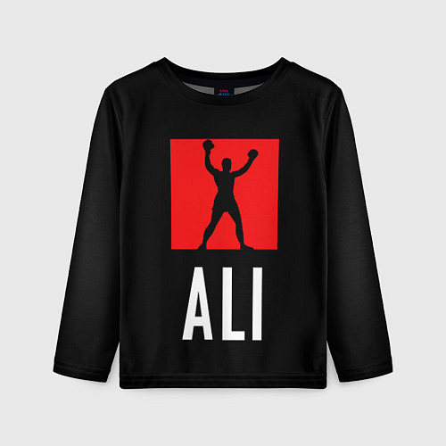 Детский лонгслив Muhammad Ali / 3D-принт – фото 1