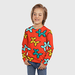 Лонгслив детский Собачки шарики, цвет: 3D-принт — фото 2