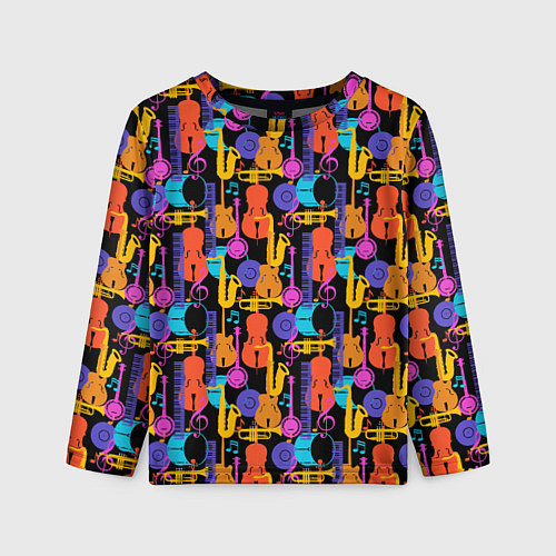 Детский лонгслив Джаз / 3D-принт – фото 1